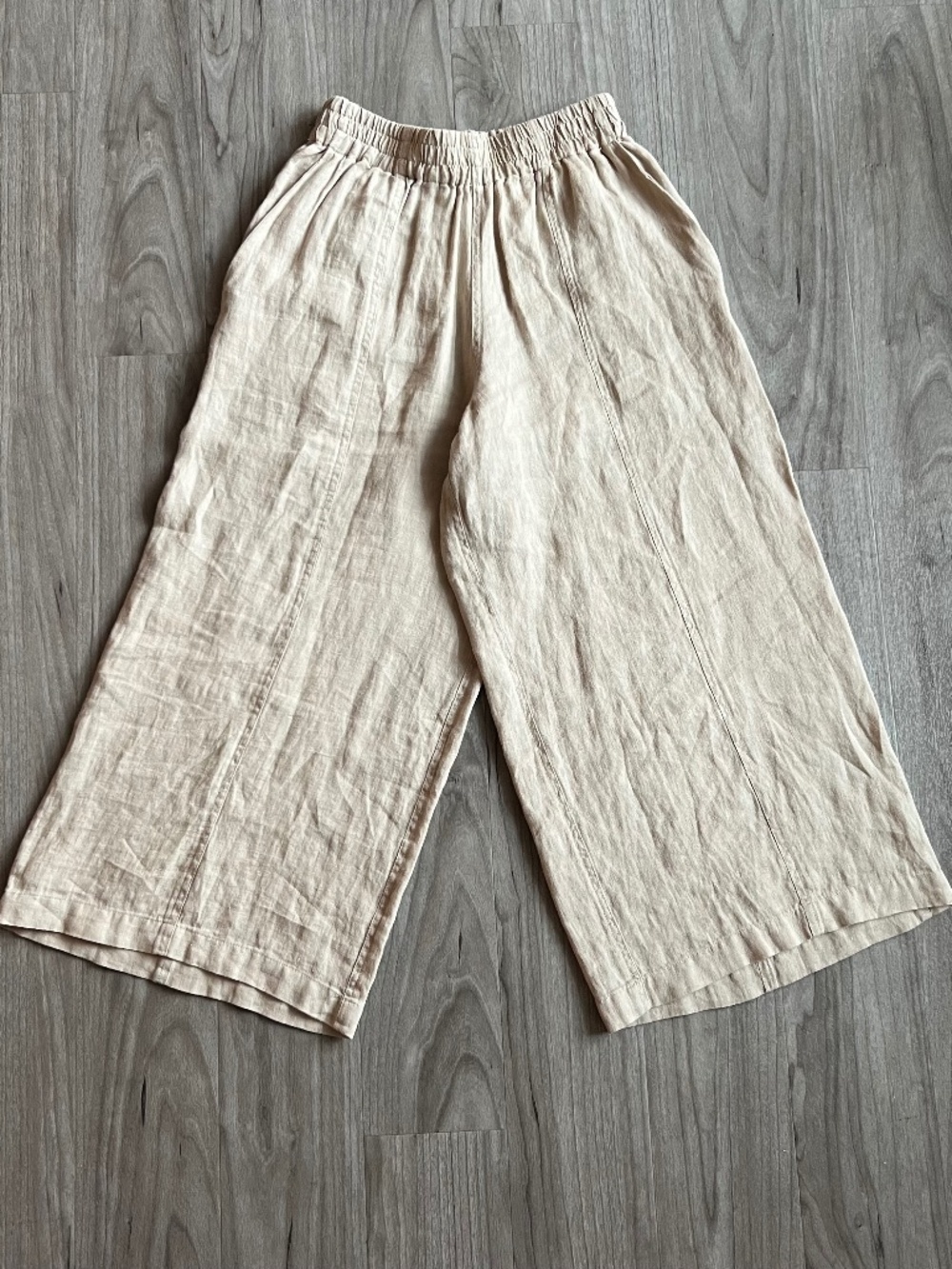 NAIF Heavyweight Linen Domi Pants (Beige, XS, EUC)